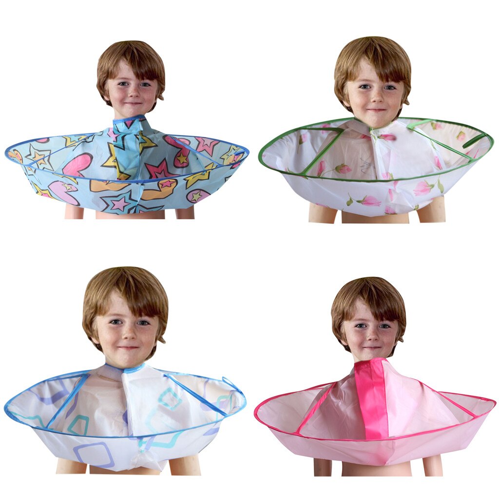 CN Kids Boy Hair Cutting Cape Gown Hairdresser Barber Apron Hairdressing Children Girls Boys Hair Cut Cloak Umbrella Cape