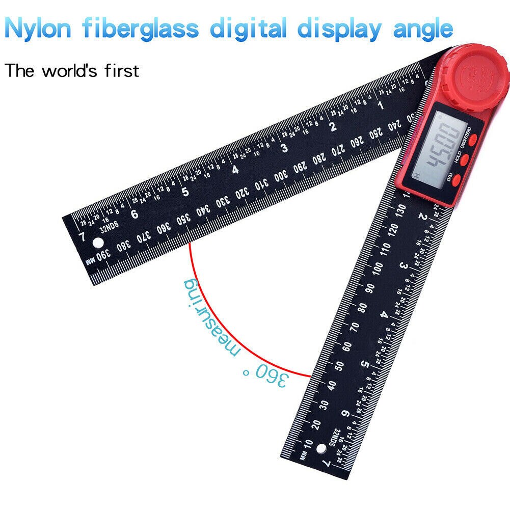 Digital Angle Finder Protractor Ruler 360 Degrees LCD Display Angle Gauge Measure Tools GK99