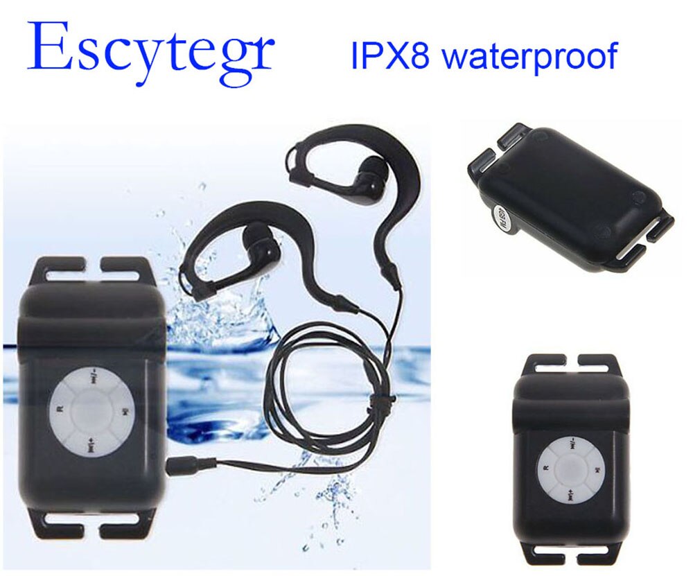 IPX8 Niveau Waterdicht MP3 Onderwater Spelen Liedjes 4Gb/8Gb Muziekspeler Met Fm Radio Voor Zwemmen Running surfen Spa