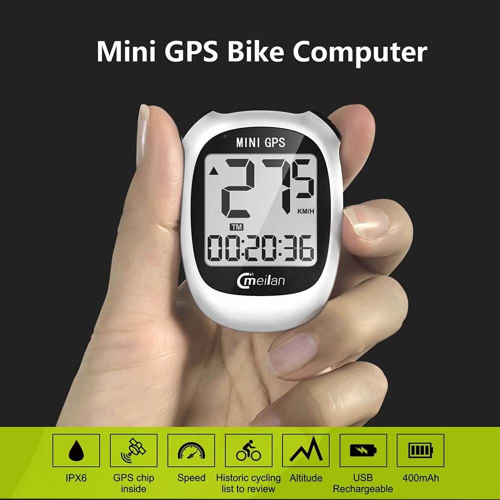 Meilan Gps Fietscomputer Draadloze Fietscomputer IPX6 Waterdichte Navigatie Minibicycle Snelheidsmeter Kilometerteller Met Lcd-scherm