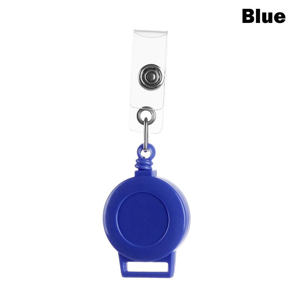 1PC Unisex Retractable Pull Badge ID Lanyard Name Tag Card Badge Holder Reels Key Ring Chain Clip School Student Office Supplies: Blue