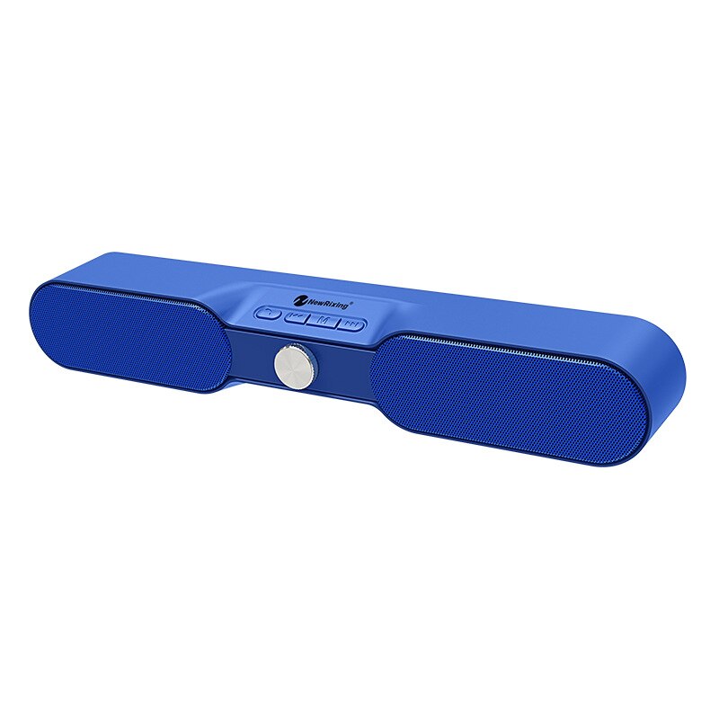 HIFI Bluetooth Speaker Draagbare Draadloze Kolom Super Bass Dual Luidsprekers Soundbar met Mic TF FM Radio USB Sound Box 3D stereo: blue boombox