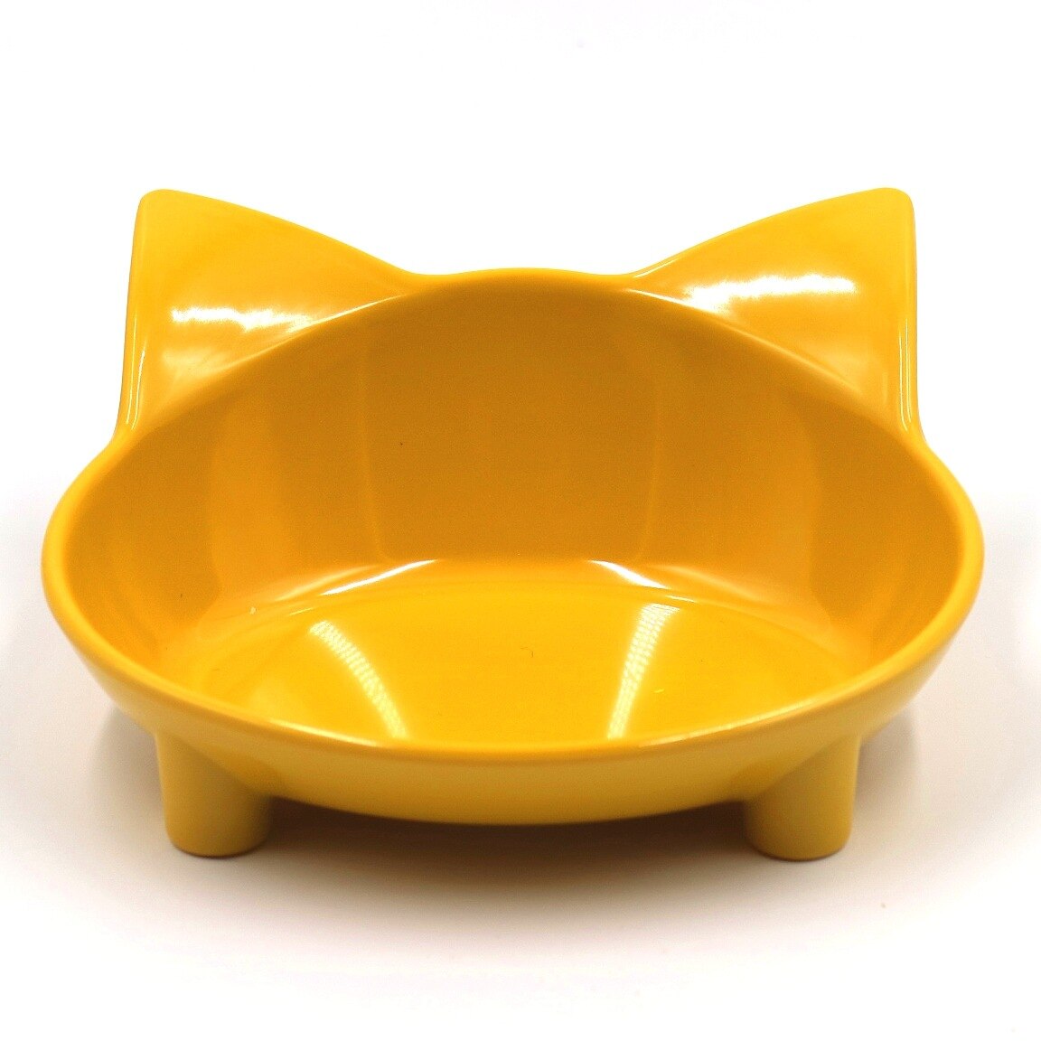 Kattenvoer Kom Huisdier Servies Verdikte Kat Oren Vorm Feederbowl Antislip Leuke Voedsel Water Dispenser Voor Katten Gerechten huisdieren Benodigdheden: yellow