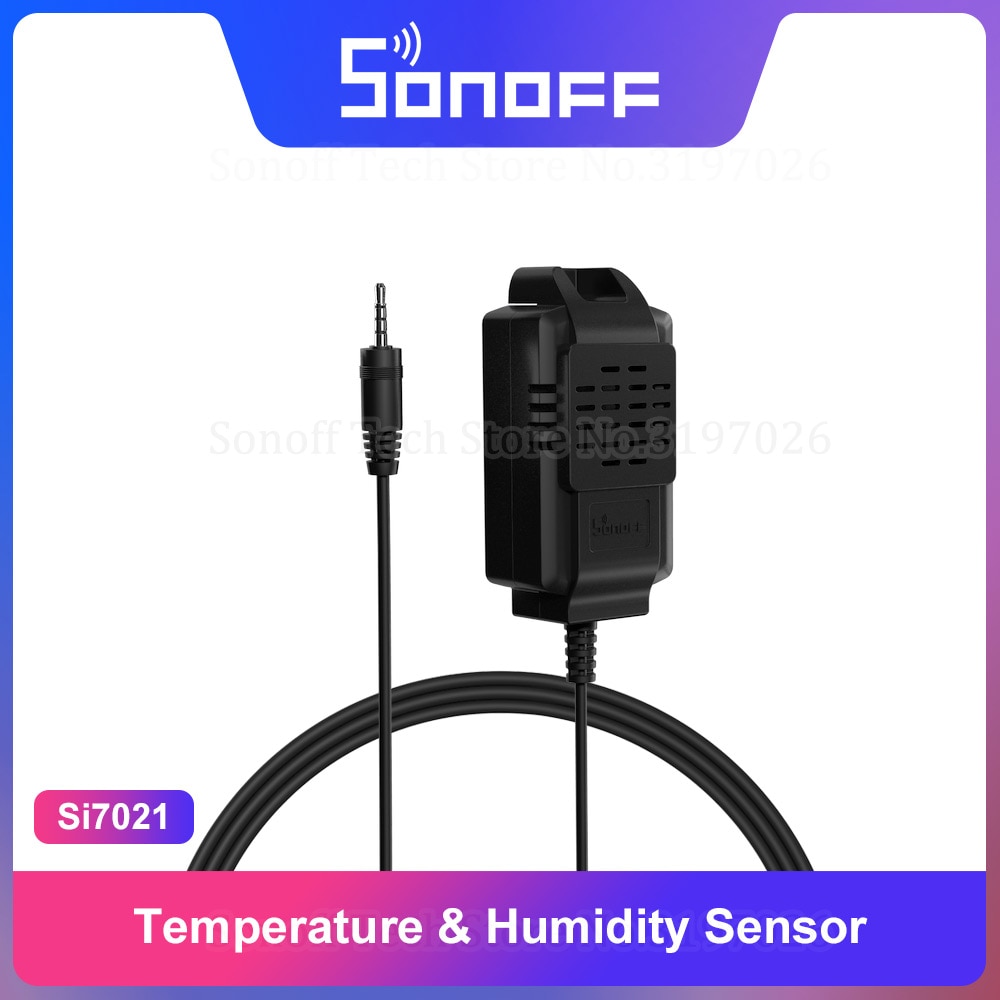 Sonoff Si7021/AM2301 Temperatuur Vochtigheid Hoge Nauwkeurigheid Sensor Monitor Module AL560 Kabel Ondersteuning TH10/TH16 Afstandsbediening