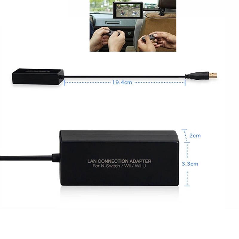 Pour Nintendo Switch/pour Wii/pour Wii U Lan adaptateur de connexion USB Ethernet carte réseau 100Mbps USB 2.0