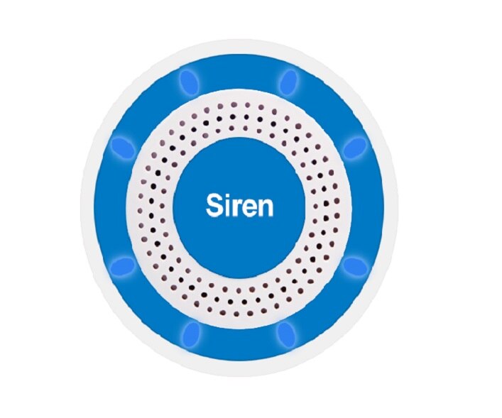 SmartYIBA-sirena inalámbrica para el hogar, sistema de alarma de 433MHz con sonido y Flash, funciona con WIFI, sistema de seguridad para el hogar, sirena de 100db