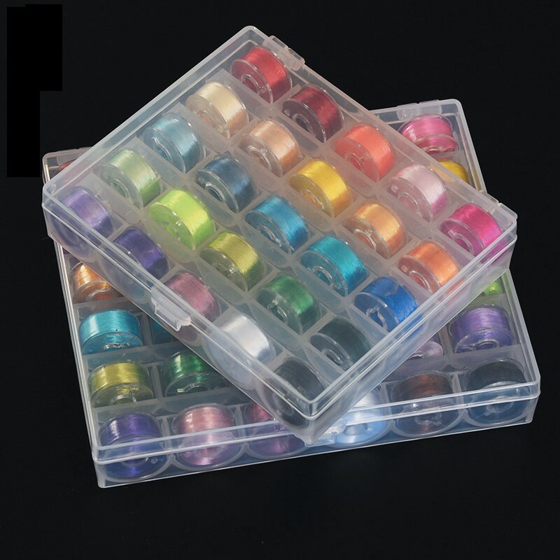 25 Slots Empty Thread Axis Reel Box Sewing Machine Spool Box Cover Sewing Accessories Household Storage Box