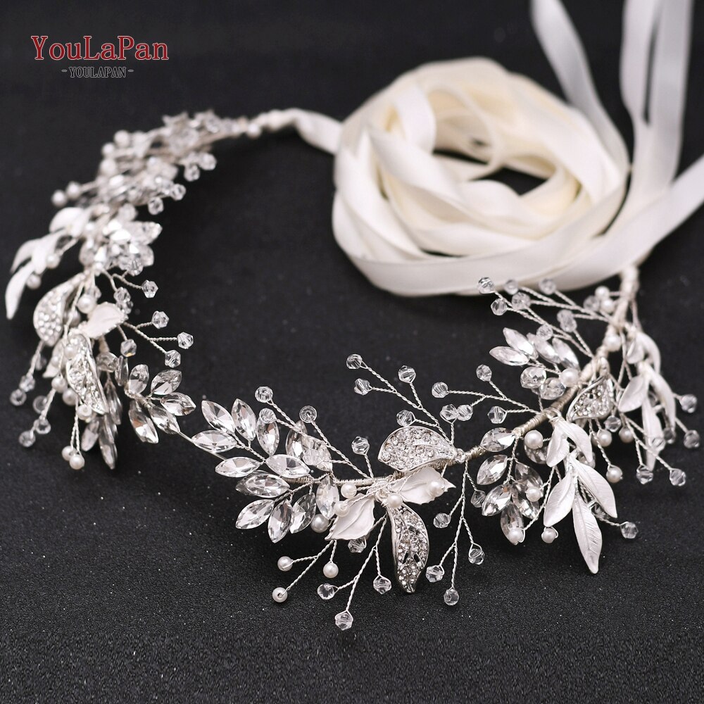 YouLaPan SH272 Braut Gürtel mit Strass Hochzeit Gürtel für Braut Kleid Gürtel Hochzeit Kleid Schärpe Elfenbein Taille Metall Gürtel: aus-Weiß