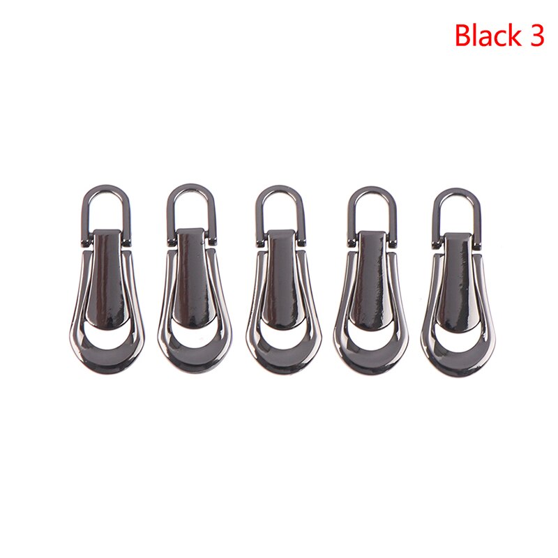 5Pcs Metalen Rits Hoofd Zip Puller Afneembare Rits Reparatie Kits Diy Handgemaakte Craft Quilten Kleding Zakken Levert 3 #5 #: BK3