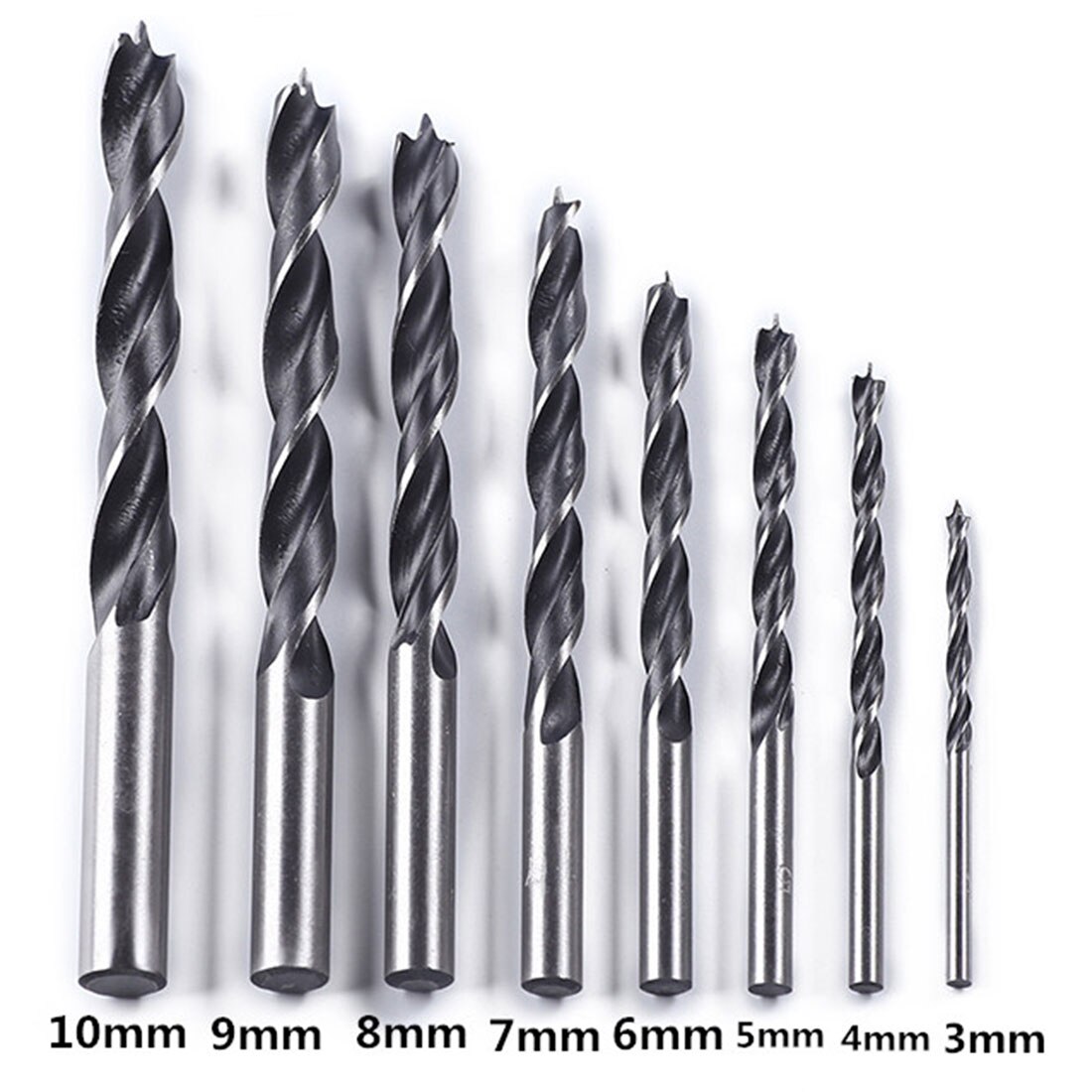 Wood Doweling Jig Handheld Pocket Hole Jig System 6/8/10mm Drill Bit Hole Puncher ABS Plastic Wood Drilling Hole Saw Tools Drill: White