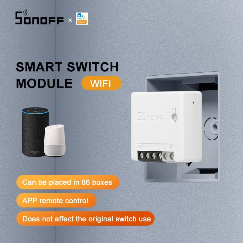 30 pcs sonoff minir 2 wifi diy mini switch two-way wiring smart home automation module compatible with ewelink alexa google home
