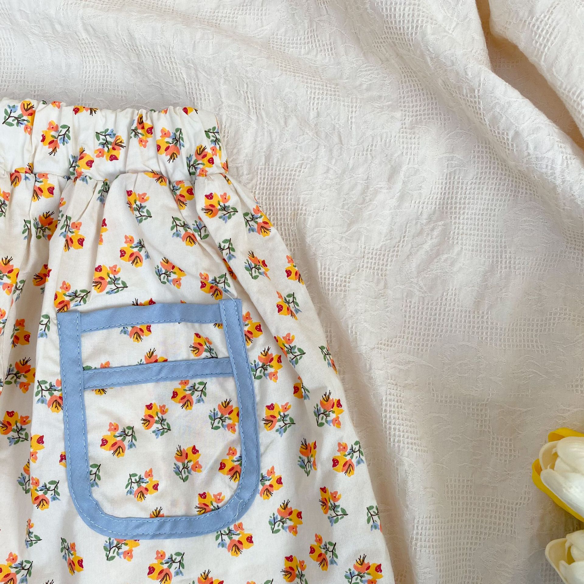 Lente Bloemen Gedrukt Baby Meisjes Rokken Zakken Koreaanse Stijl Kids Kleding Peuters Kinderen Zoete Rok