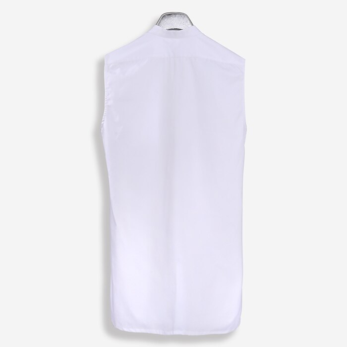 Herenkleding kapper gd klein opstaand kraag mouwloos overhemd overhemd zanger plus size kostuums s -6xl