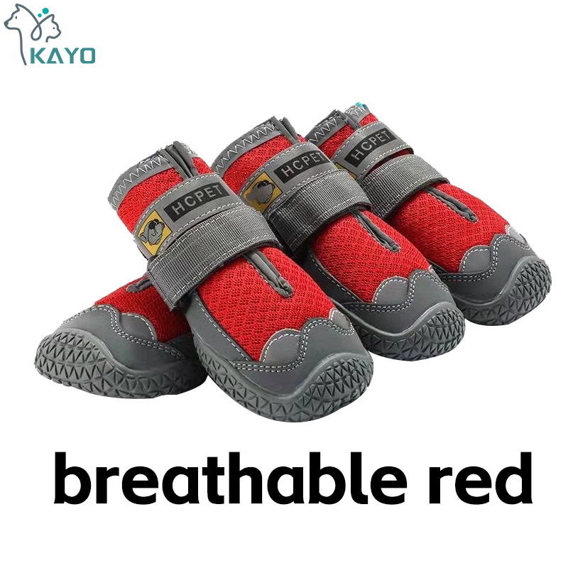 4 pièces/ensemble chaussures pour chien de compagnie bottes imperméables réfléchissantes pour chien neige pluie chaussons pour animaux de compagnie chaussettes antidérapantes chaussures pour chien de taille moyenne et grande: S / Bleu