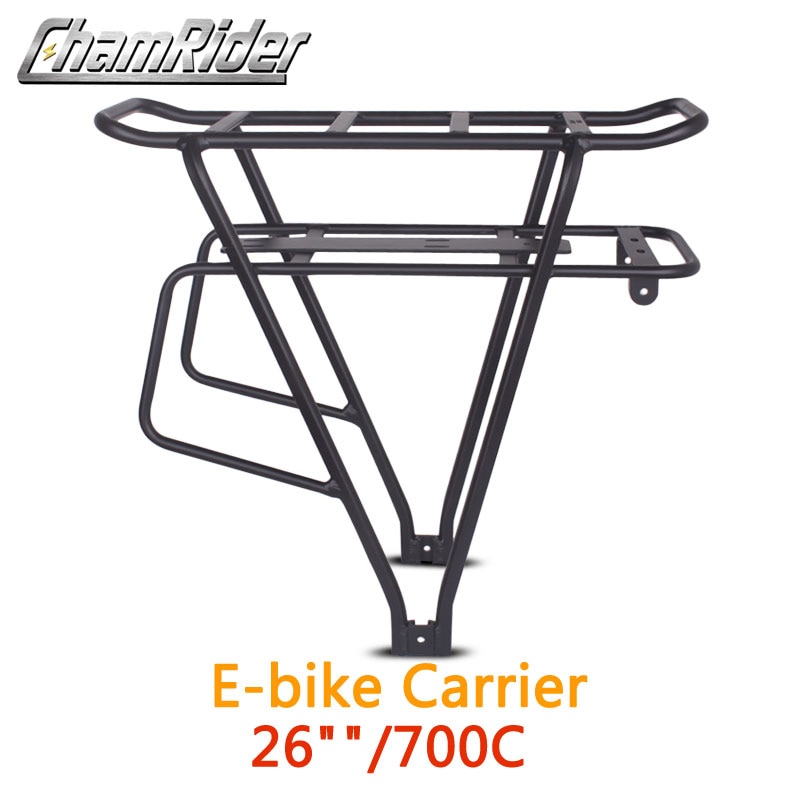 Zwart 26 Inch 28 Inch 700C Bike Bagage Rack Dubbellaags Fiets Batterij Bagagedrager Verstelbare Zware Fiets Hanger