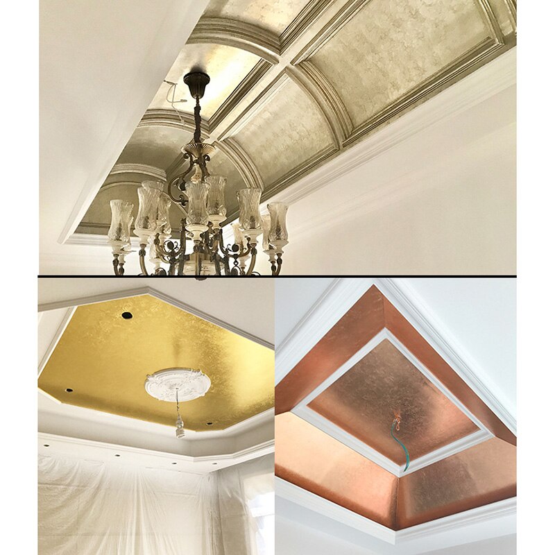 100pcs Decorative foil Metallic Foil Copper Aluminum Decorative Foil for Wall Ceiling Home Decoration @LS