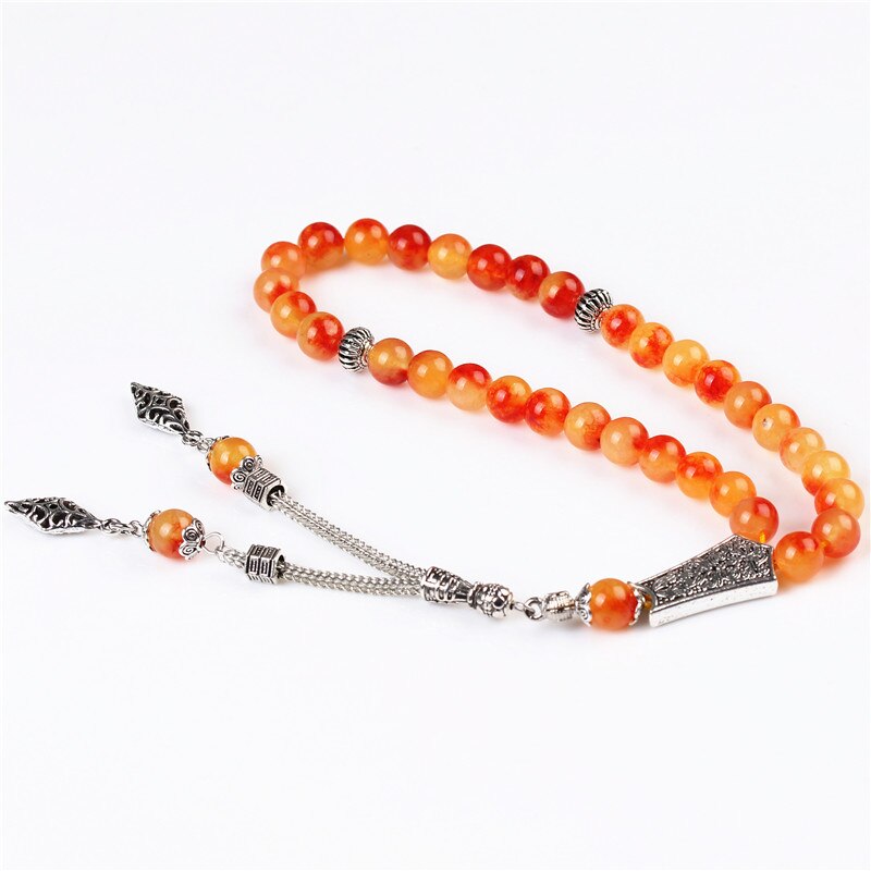 Losheren Tasbih Turkse Steen Gebed 33 Beads Cadeau Voor Ramadan Tesbih Armband Islam Man Moslim Rozenkrans Misbaha