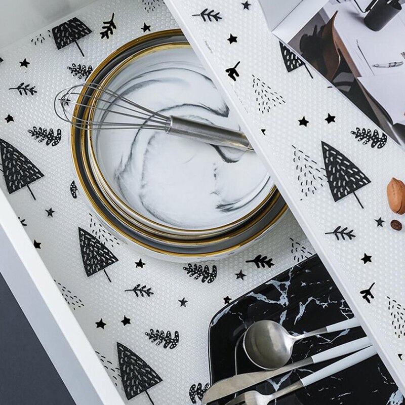 121.5*45cm lademat oliebestendig vochtbestendig keukentafel plank voering matten kasten onderlegger papier antislip waterdichte kast placemat