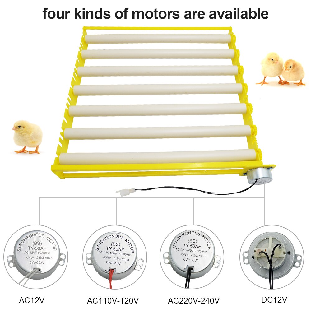 Roller Egg With Motor Turn The Eggs Excellent Duck Quail Bird Poultry Eggs Tray Farm Incubation Supplies