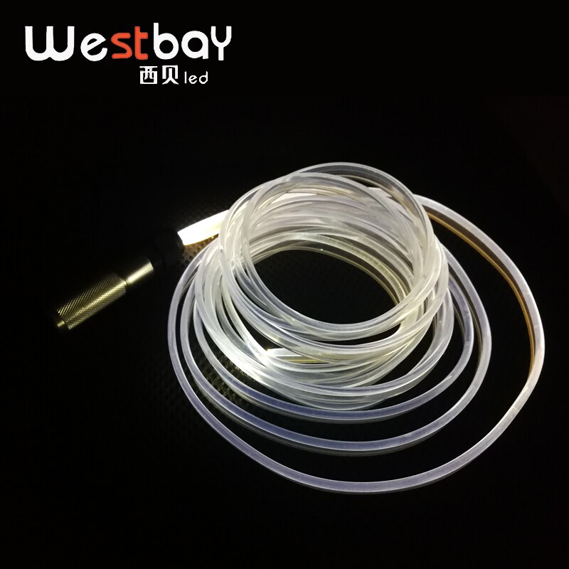Westbay 3W Optic Fiber Light Engine Kit 3.0mm*2m Transparent Fiber DC12V Mini LED Optical Fiber Light Car Decoration Christmas