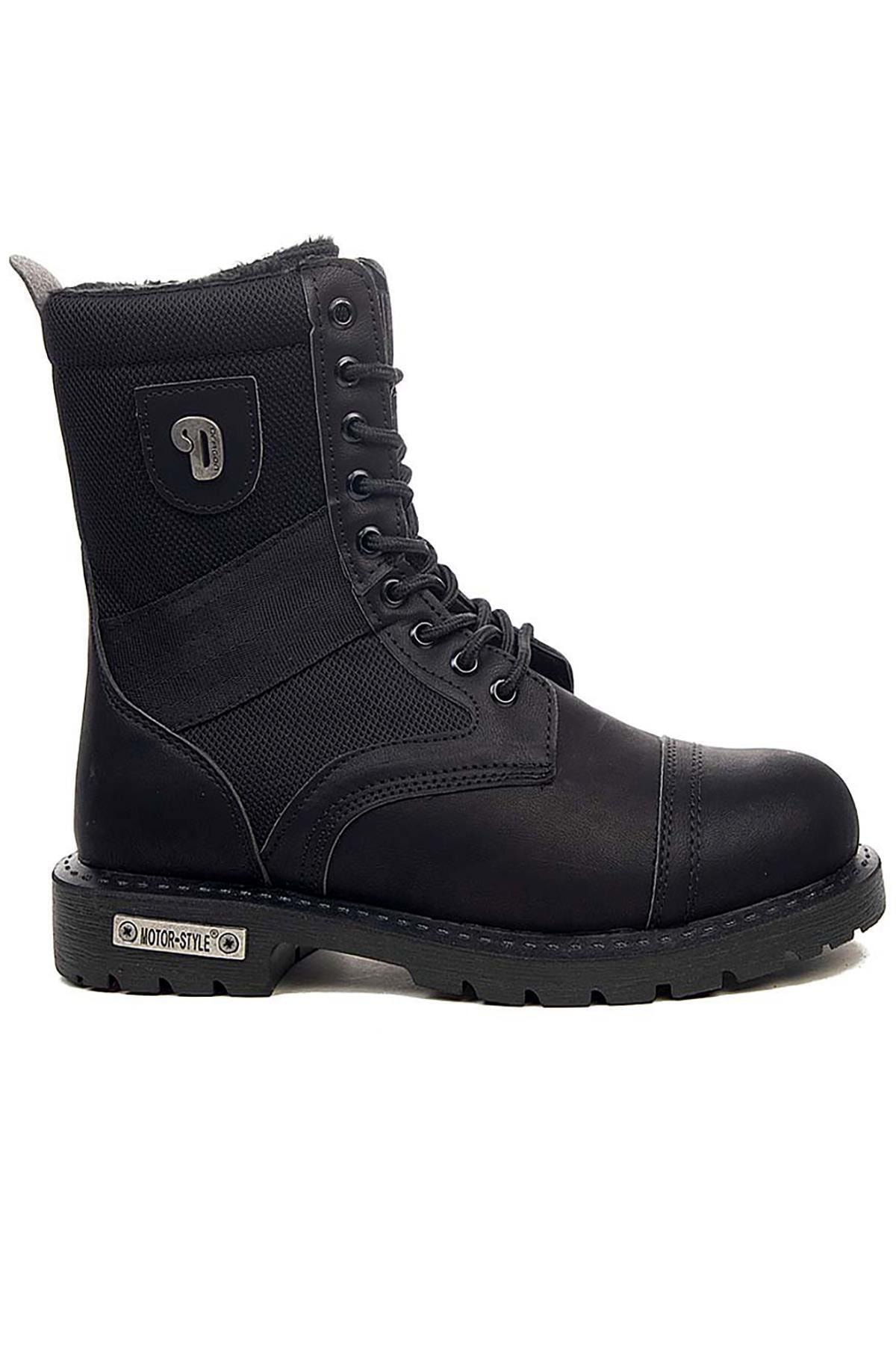 Männer der Winter PU Leder Radfahrer Stiefel matt Schwarz Gummi Sohle Metall Dekor Schuhe herren Stiefeletten Männlichen Schuhe botas hombre