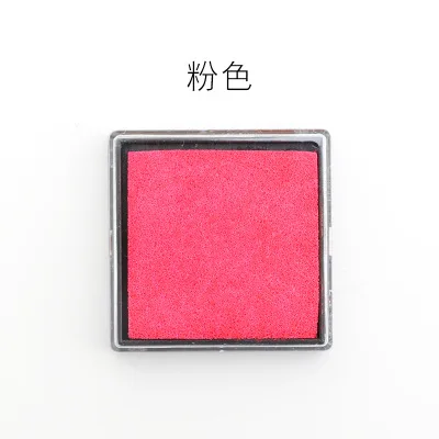 15 colori carino tampone di inchiostro artigianale a base di olio tamponi di inchiostro fai da te per timbri di gomma tessuto album di ritagli decorazioni di nozze tampone per impronte digitali: Colore rosa