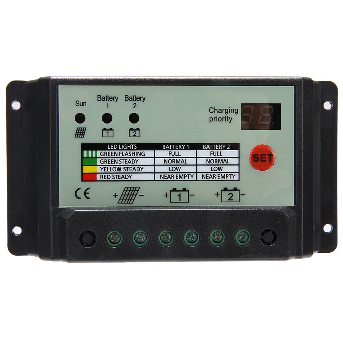 20A 12V/24V Batterijen Dual Batterij Solar Laadregelaar Regulator Solar Power Controllers Voor Elektrische Apparatuur & levert