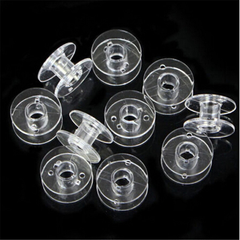 Carretes de plástico transparente para máquina de coser, 25 bobinas con caja de almacenamiento de hilo, accesorios de costura para el hogar, herramientas de costura, 1 Juego por lote