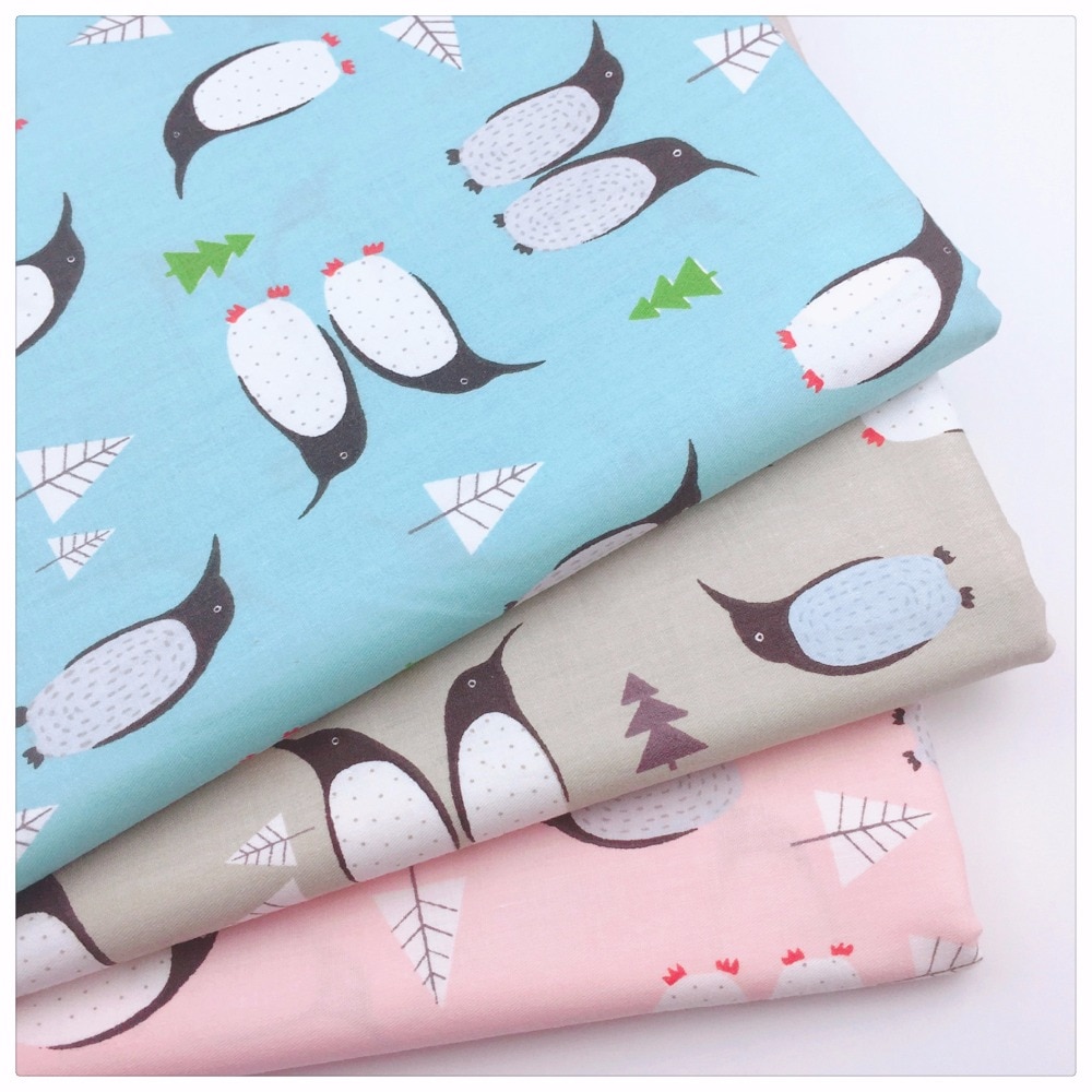 Pingouin Twill coton tissu bricolage Tilda quilting bébé tissu enfants literie patchwork tissu maison Textile couture dessin animé tissu