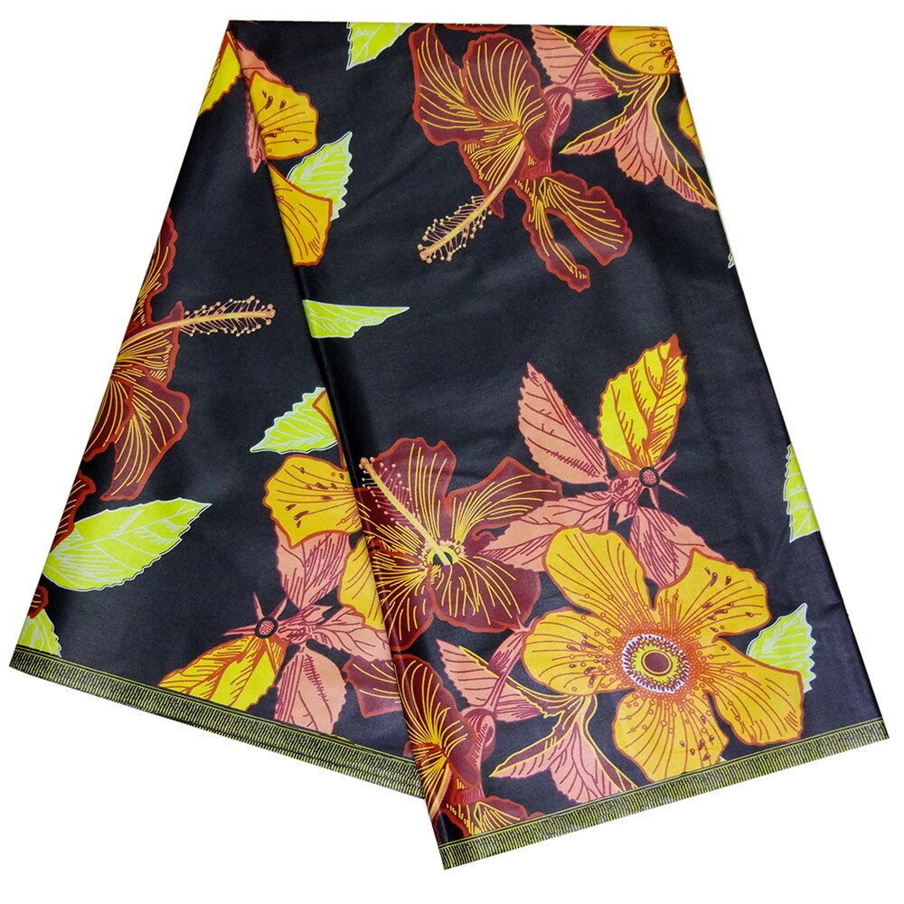 100% Cotton African Fabric Nigerian Ankara Real Veritable Wax Flowers Pattern Print Fabric For Dress