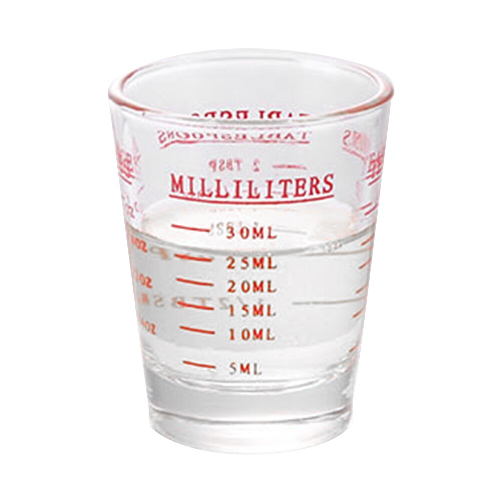 30/45/60ml Thickened Glass Ounces Cup Coffee Cup Espresso Measuring Scale Cup Transparent Water Cup