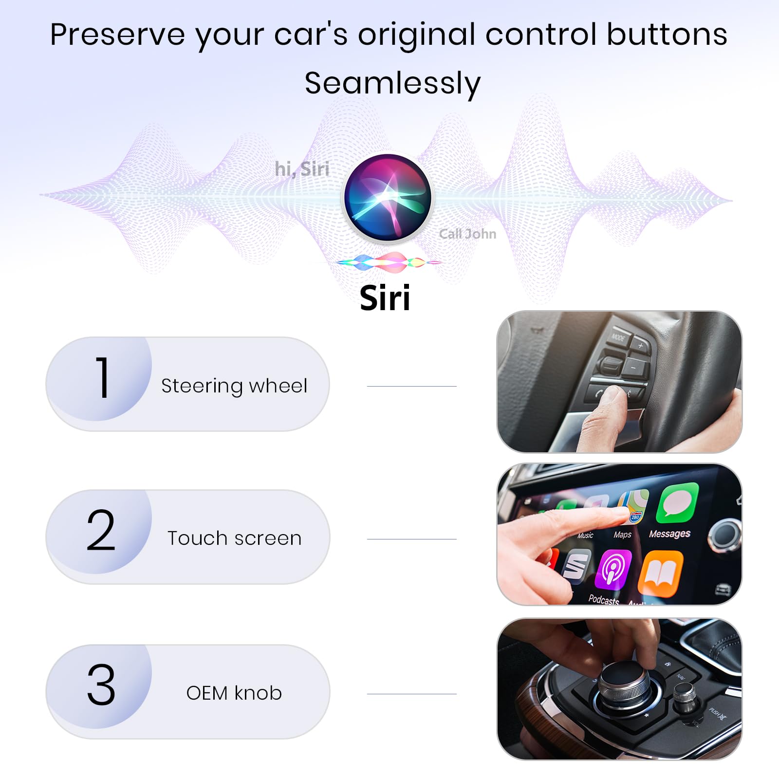 Draadloze CarPlay-adapter voor iPhone, 2 in1 bedraad naar draadloze CarPlay, draadloze Apple Carplay-adapter met USB-C/Type-C Android Auto