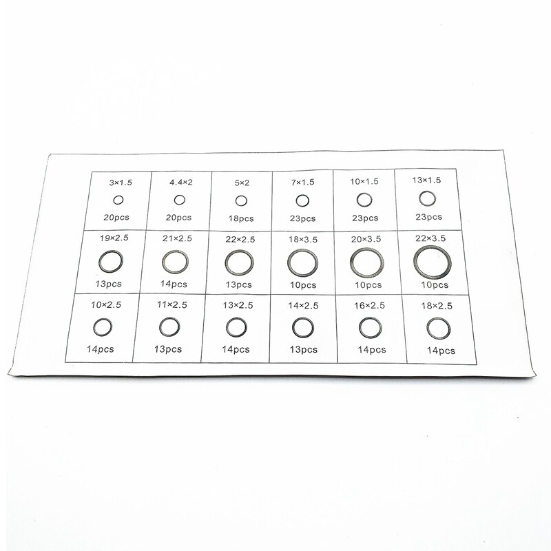 279 Pcs Rubber O-Ring Gasket Ring Assortment Kits Thickness 1.5mm 2.5mm 3.5mm