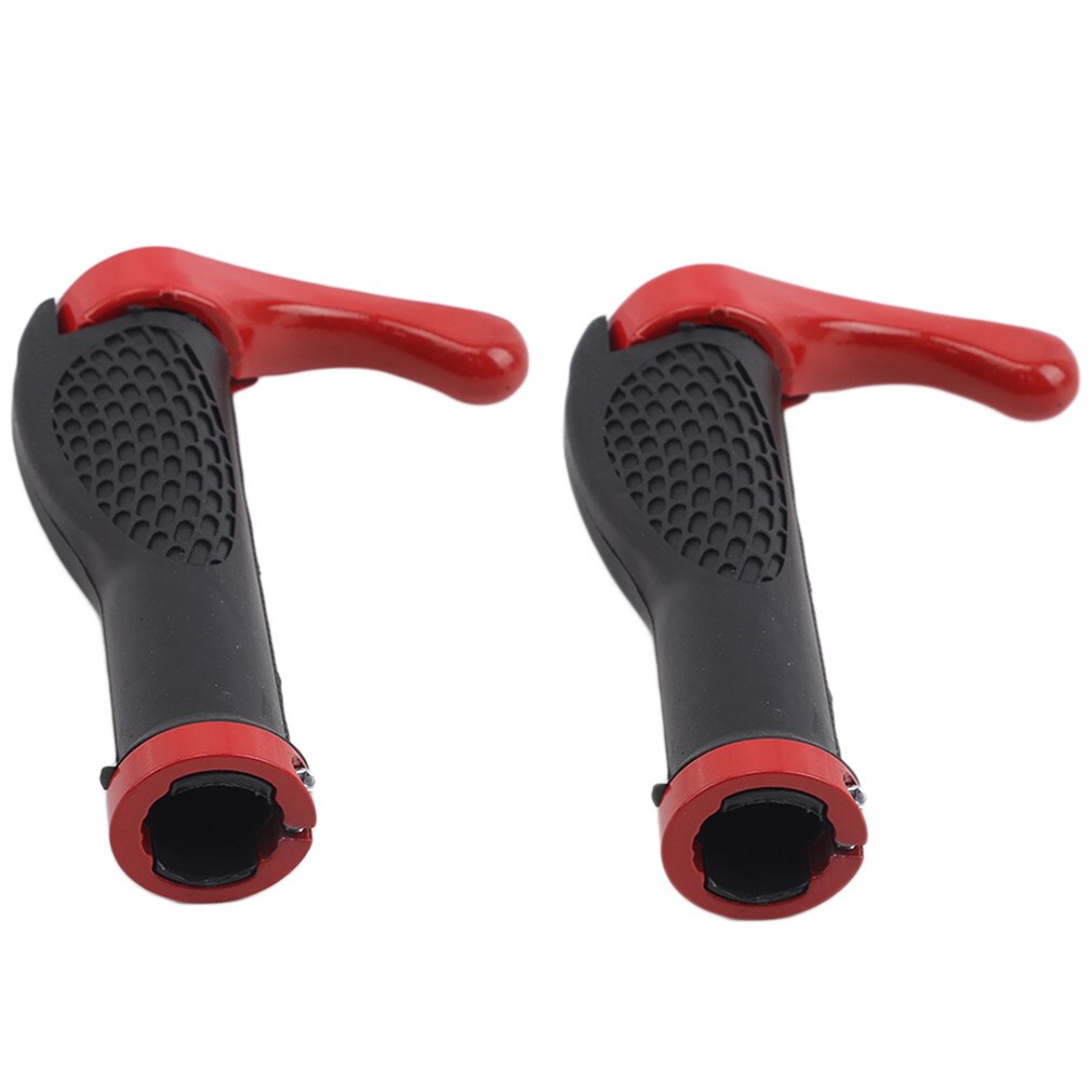 Cycling Handle Grip Bar End Durable Anti-slip Rubber Aluminum Alloy MTB Mountain Road Bike Bicycle lock-on Handlebar Cover: red
