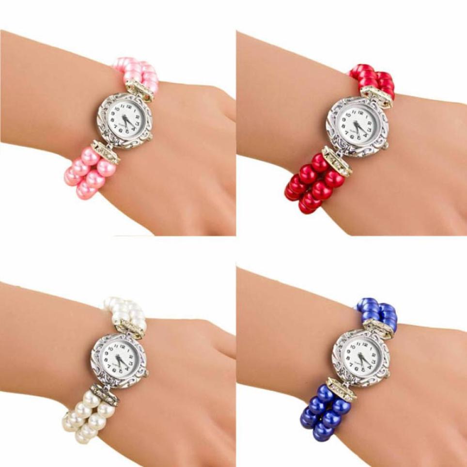 JewelryWe Vrouwen Horloge Armband Set: Crystal Bangle Horloge Glanzend Rosegold Polshorloge voor Moederdag, Roségoud, Adult, Modern