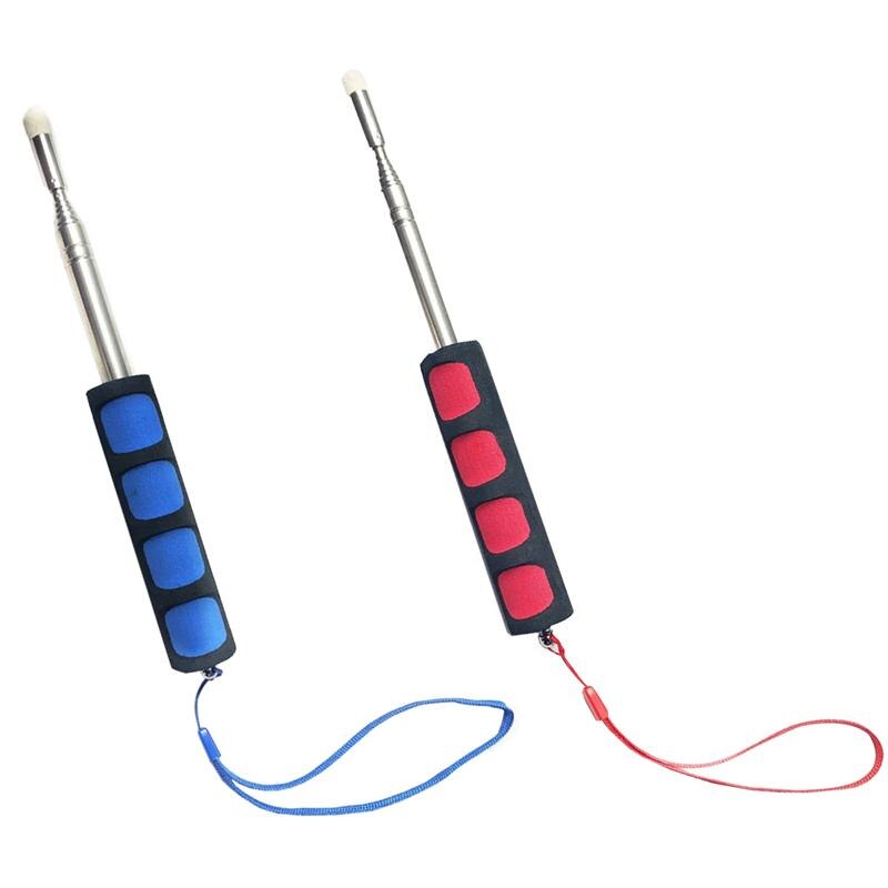 2pcs 1.2M Flagpole Telescopic Sponge Handle Handheld Guide Pole Supplies Flag Pole Rod for Tourist Parades Teaching