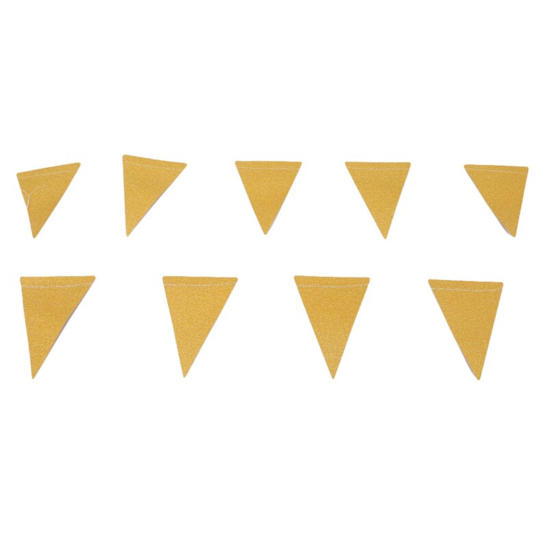 Glitter bunting papper banderoll guld flisa rosa flagga banderoll girland gör-det-själv hem event fest bröllop dekor festtillbehör