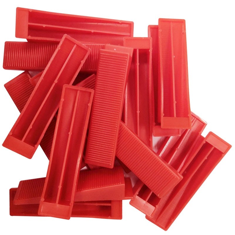 Reusable 50pcs red wedges Plastic Tile Leveling System