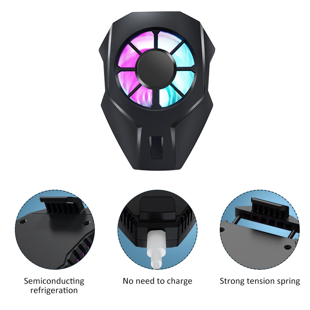 Universell mobiltelefon kjøling halvleder radiator telefon usb oppladbar kjøler fan spill pute holder stå radiator stum fan