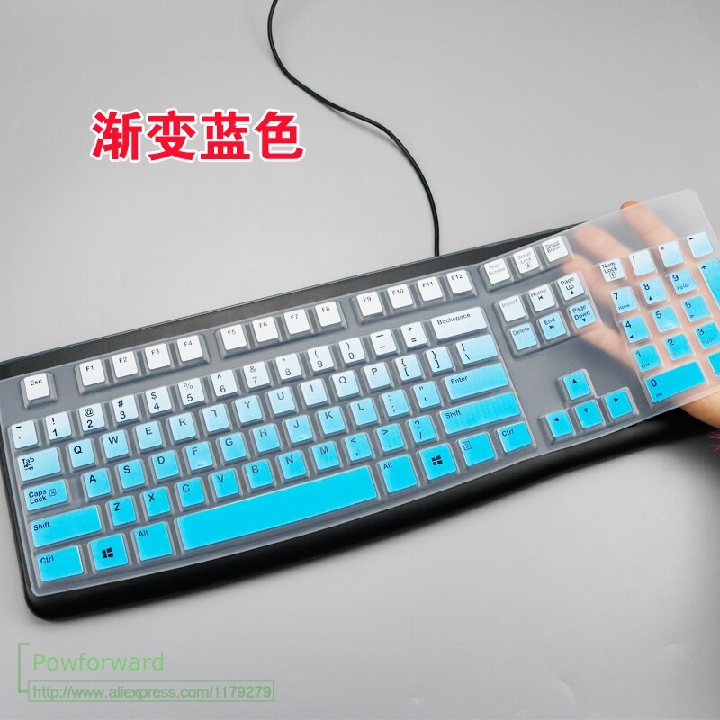 Dust Cover Film Silicone Dustproof mechanical Wireless Desktop For Logitech MK120 K120 keyboard Cover Protector: fadeblue