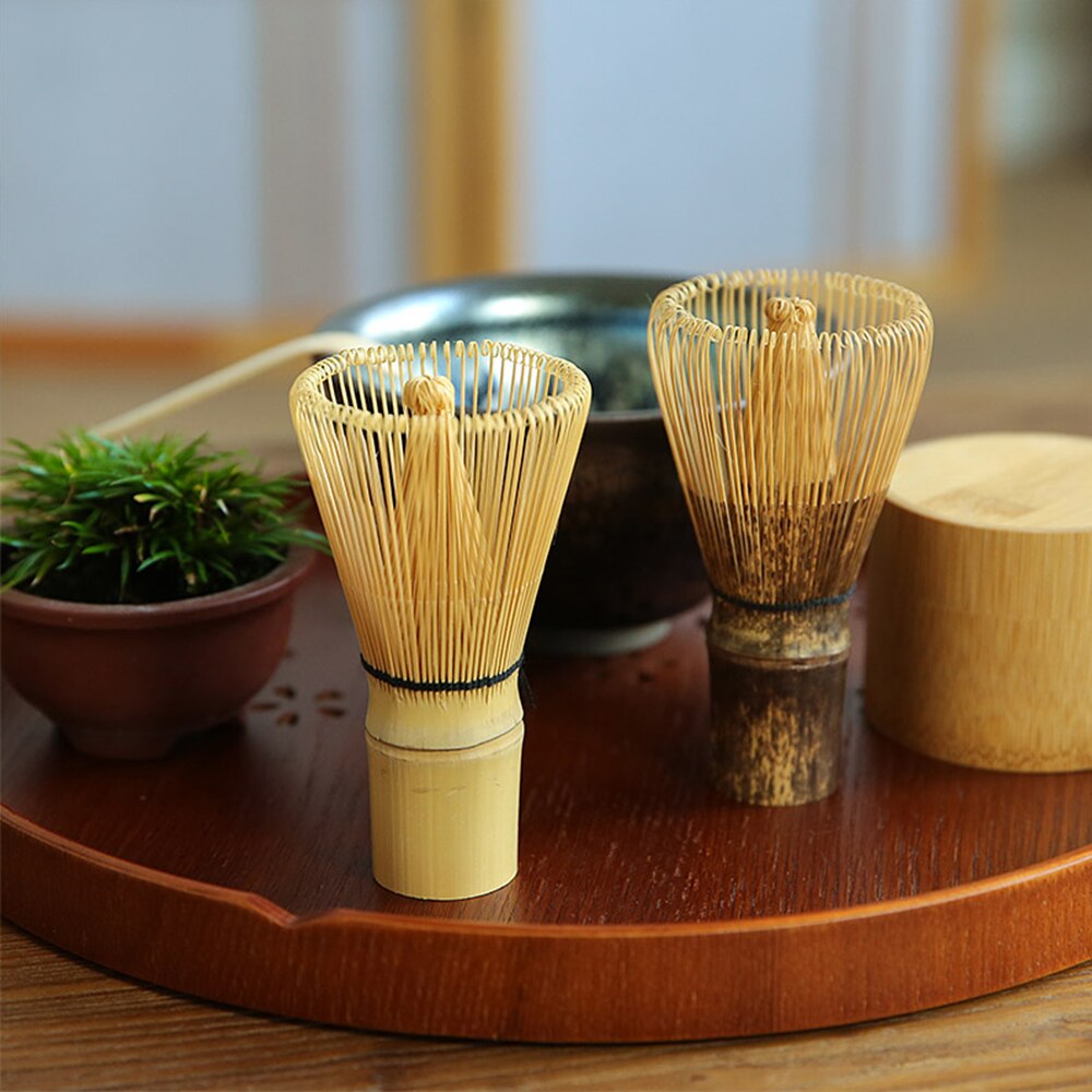 Japanese Matcha Tools Stirring Brush Tea Spoon Mini Tea Storage Box Natural Bamboo Tea Accessories For Home Teahouse