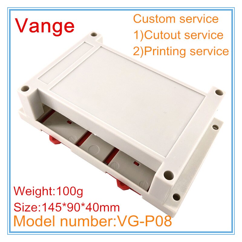 5pcs/lot din rail electronic module housing 145*90*40mm ABS plastic chassis extrusion cases diy enclosure for apparatus