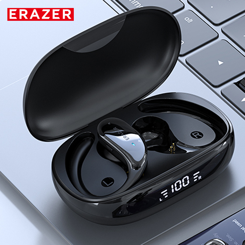 Erazer XT80 Bluetooth-Kopfhörer, kabellose Sportkopfhörer mit Mikrofonen, Tastensteuerung, LED-Leistungsanzeige, Hifi-Stereo-Klang