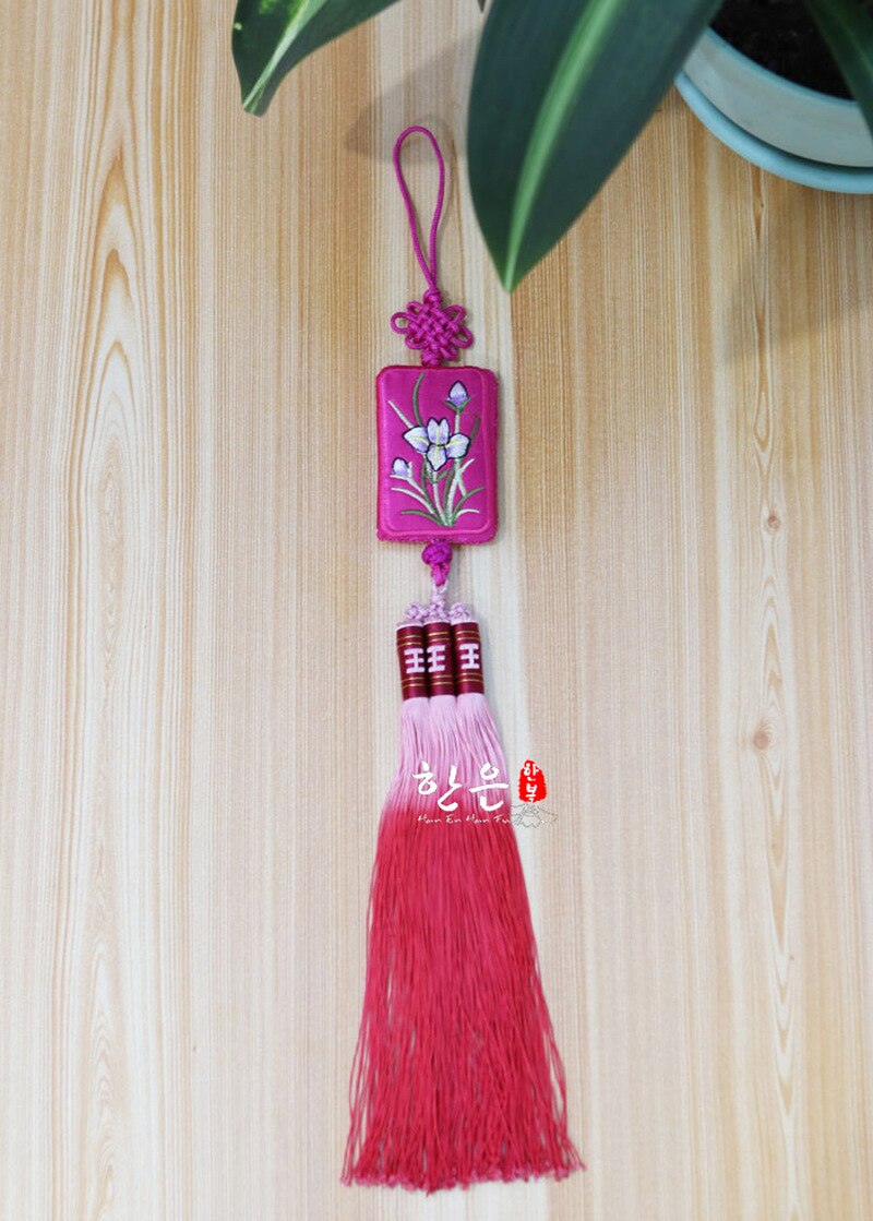 South Korea Imported Hanbok Pendant / Double-sided Embroidery Pendant / Korean Car Pendant