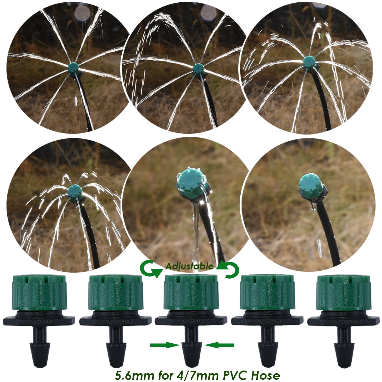 KESLA Garten 30-1000PCS 4/7mm Bewässerung Düse Einstellbar Tropf Bewässerung Sprinkler Emitter Micro Drip Gewächshaus balkon Hof