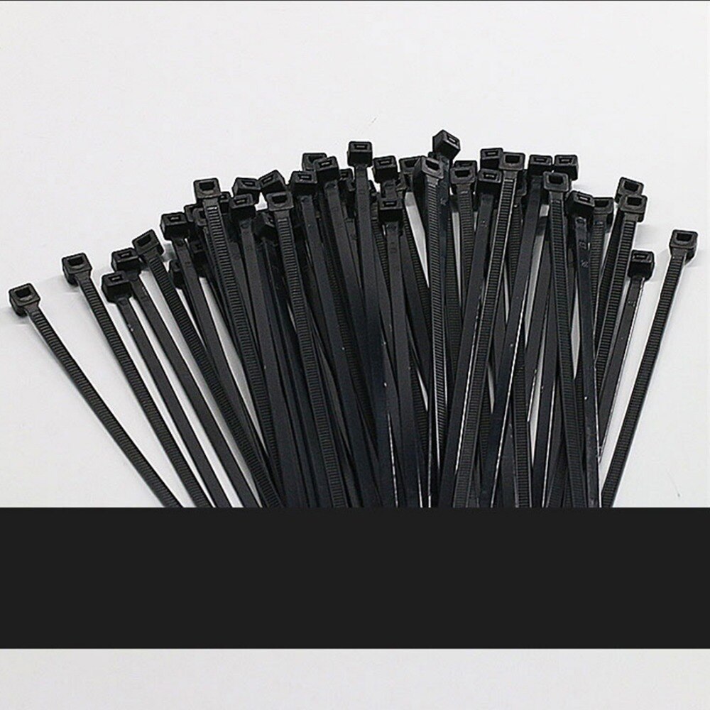 Correas de Cable de plástico anticorrosivo, bridas autoblocantes de nailon negro de 50 piezas, 4,8x400/7, 6x400/4, 6x300/4x500mm