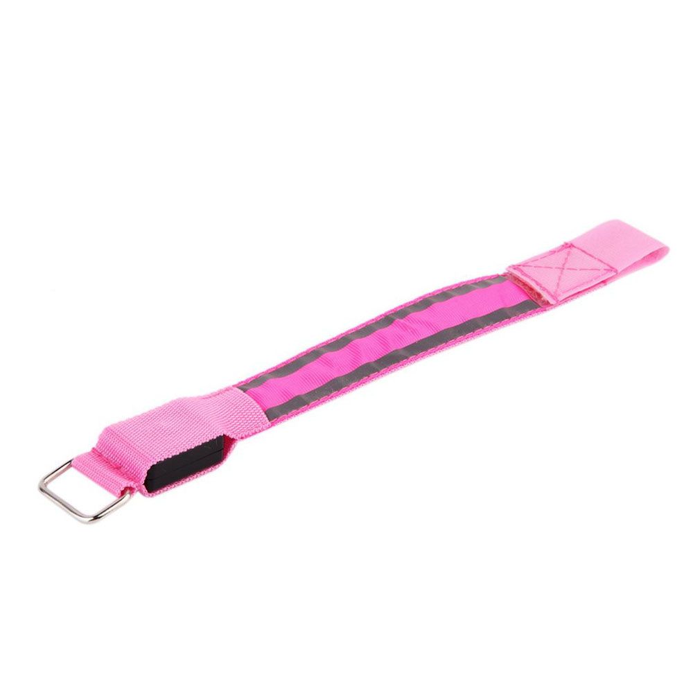 Stijlvolle Led Arm Banden Verlichting Licht Band Armbanden Been Veiligheid Bands Reflecterende Riem Running Fietsen Shine Run Armband: pink