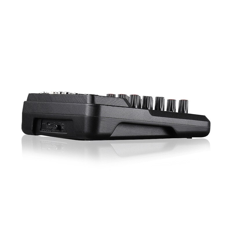 Cella city vierkanal-bluetooth-dj-mixer, audiomixer für live-aufnahmen, tragbarer multifunktions-mini-musikmixer für die audioproduktion