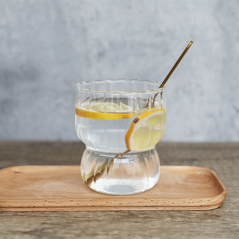 6/4/2/1Pcs Verticale Streep Koffie Mok Hittebestendig Glas Water Cups Transparante Thee mok Cup Voor Drinken Melk Beertea Sap