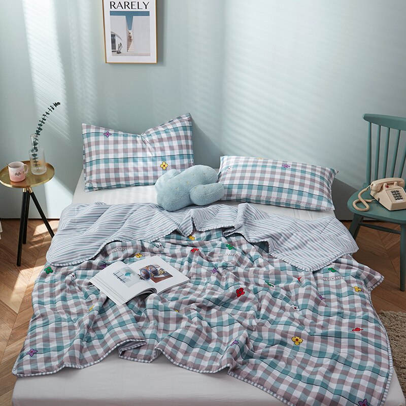 single double summer quilt washed cotton Towel Blankets Soft machine washable air condition quilt Full Queen Sofa Bed Cover: 180x200cm / 23